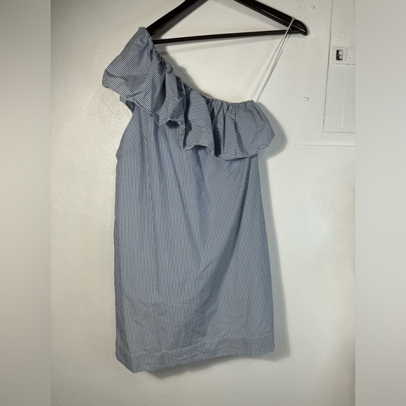 Medium Abercrombie and Fitch, one shoulder ruffle striped dress - Picture 5 of 8
